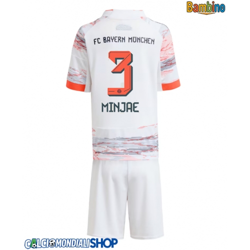 Maglie da calcio Bayern Munich Kim Min-jae #3 Seconda Maglia Bambino 2025-26 Manica Corta + Pantaloni corti)